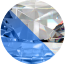 Transparent / bleu
