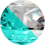 Transparent / turquoise