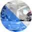 Transparent / bleu