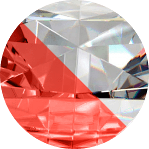 Rouge / transparent