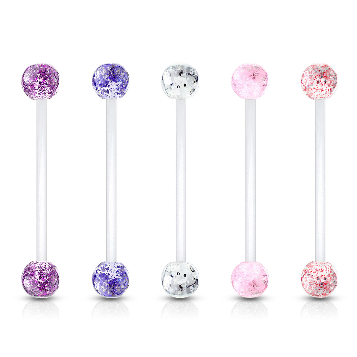 Piercing Nombril Grossesse - Barre Flexible BioFlex 50 Mm - Boule Rouge Ferido - Confort & Adaptation