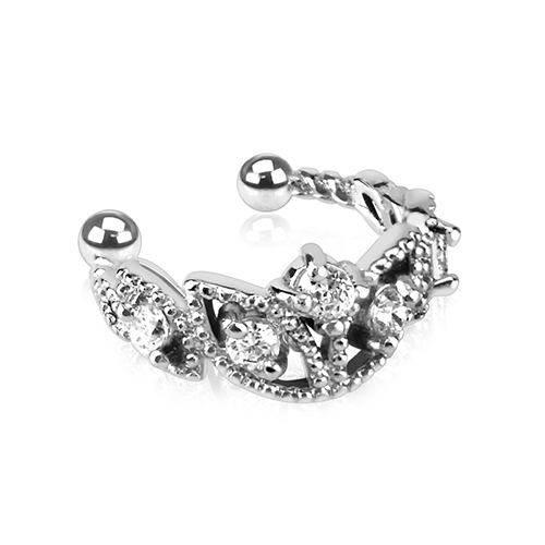 Manchette pour l'oreille avec boules et pierres