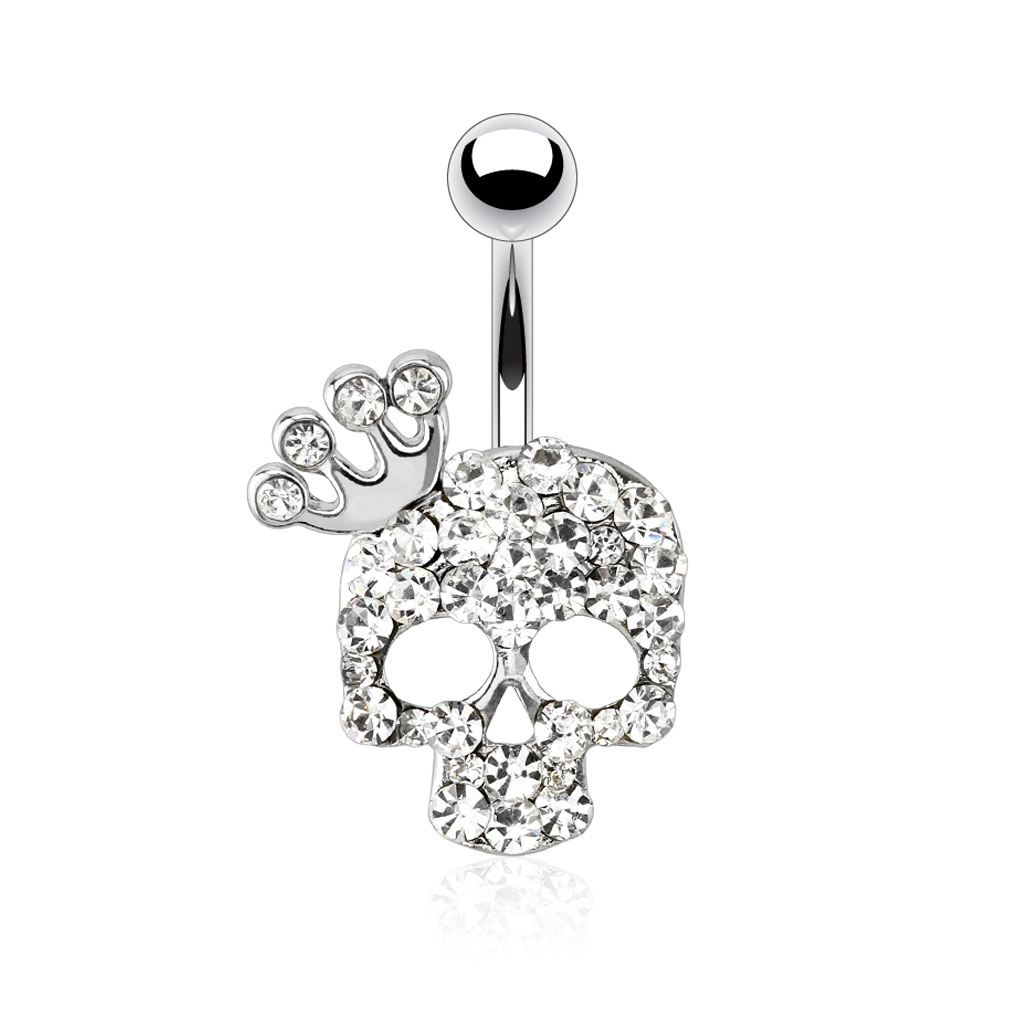 Piercing pour le nombril motif tête de mort