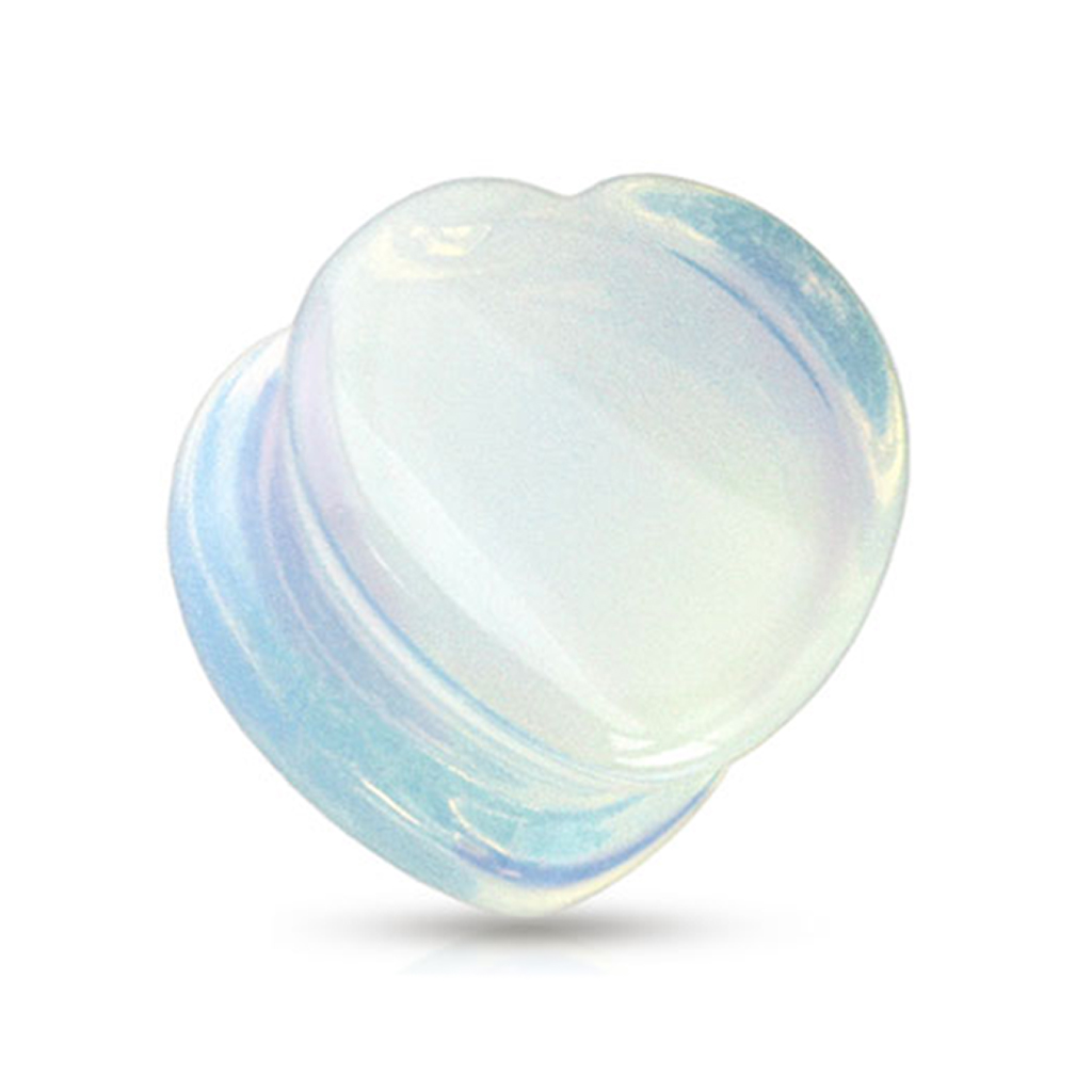 Plug en opalite en forme de cœur