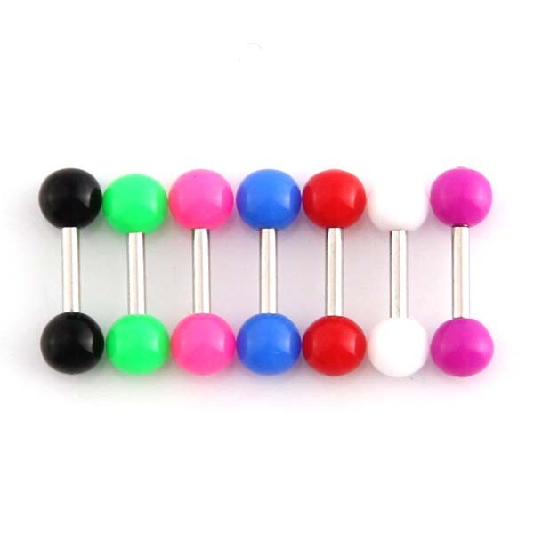 Piercing pour le tragus en 7 couleurs différentes