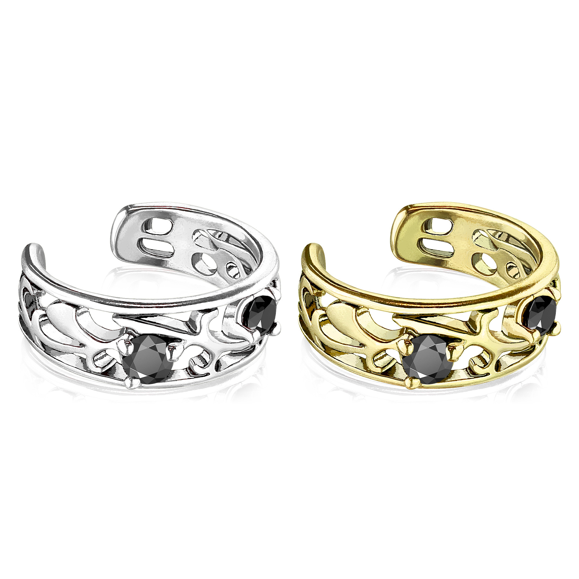 Manchette pour l'oreille avec de belles ramifications en filigrane