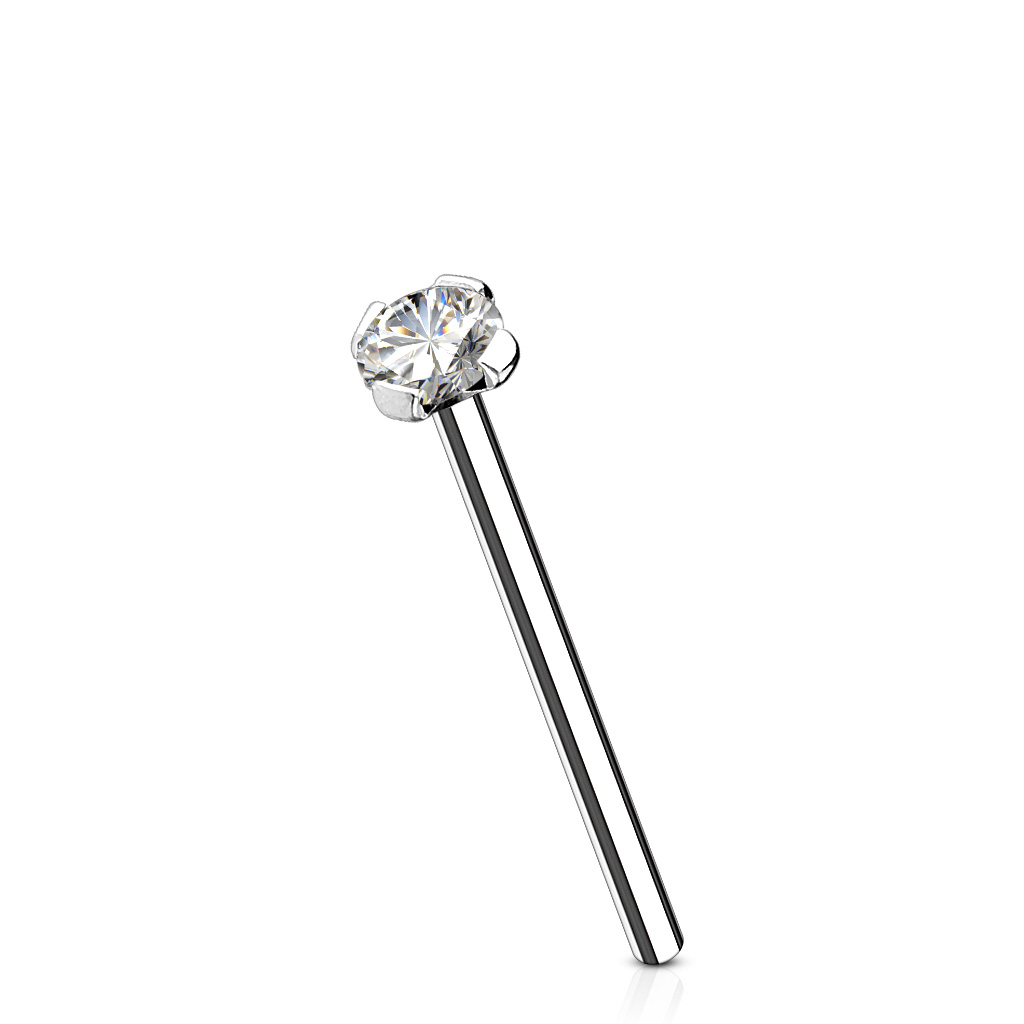 Tige pour le nez en or 14 carats avec une pierre