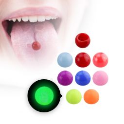 Faux piercing pour la langue en acrylique lumineux