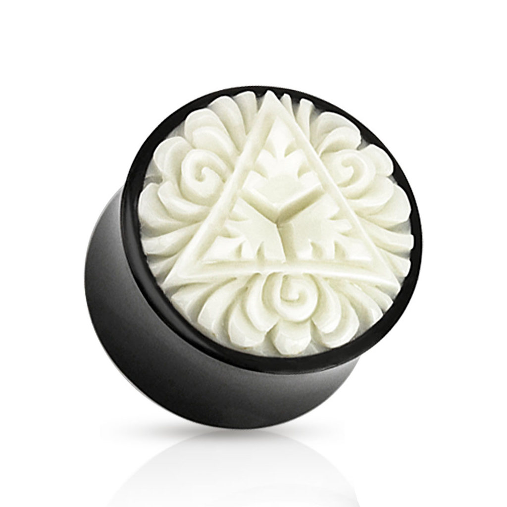 Plug en corne avec motif triangulaire