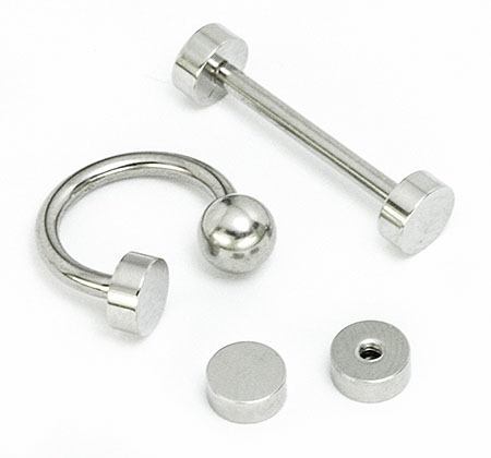 Boule de piercing plate