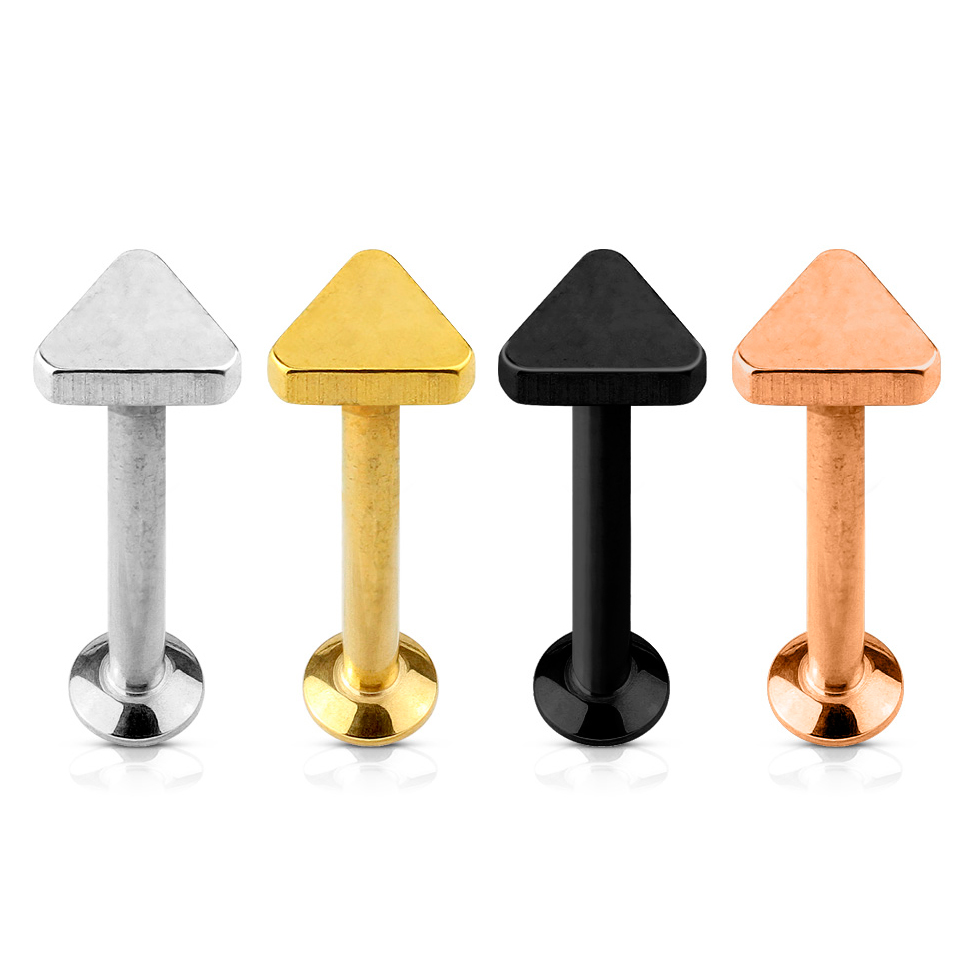 Labret avec filetage interne et partie supérieure en forme de triangle
