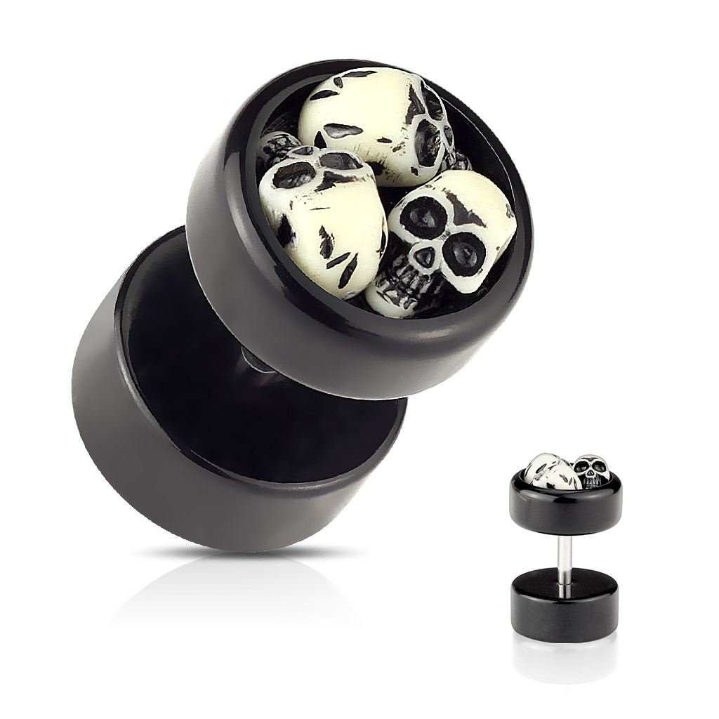 Faux plug avec têtes de mort