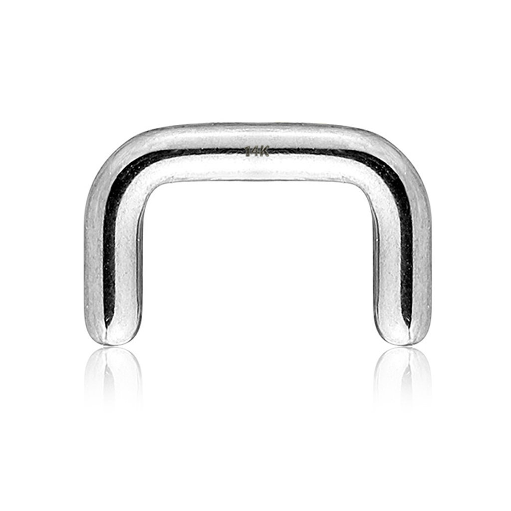 Retainer simple pour septum en or 14 carats
